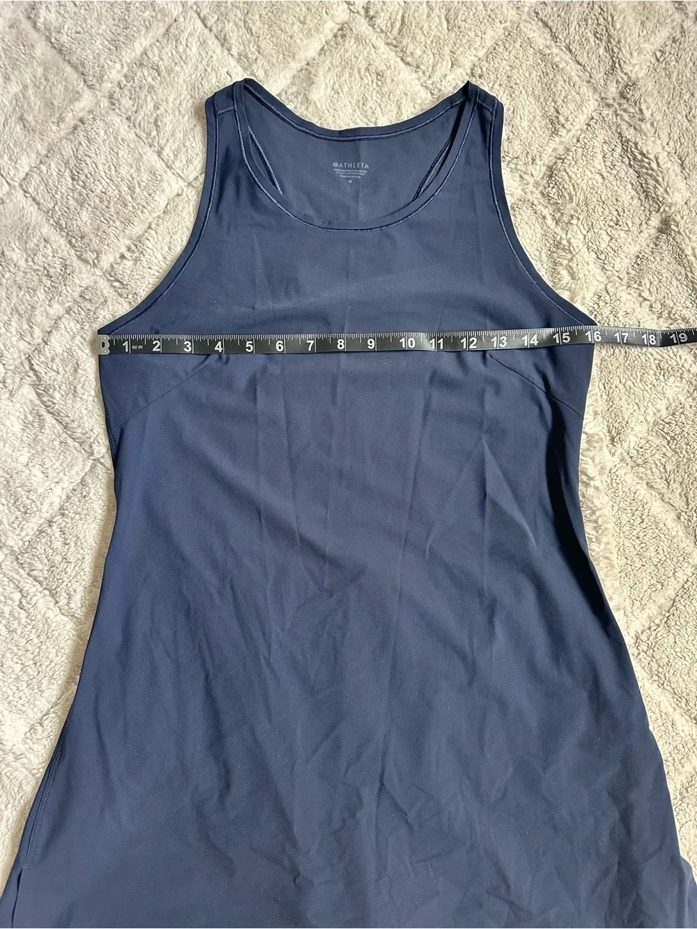 Athleta | Navy Blue Match Point Pleated Dress | Size Medium - Picture 10 of 11